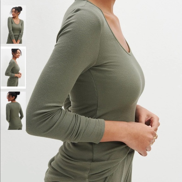 Amour Vert Tops - AMOUR VERT, “Itana” dream rib in “vetiver”, M